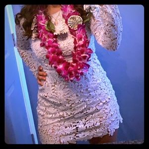 White Lace Mini Dress